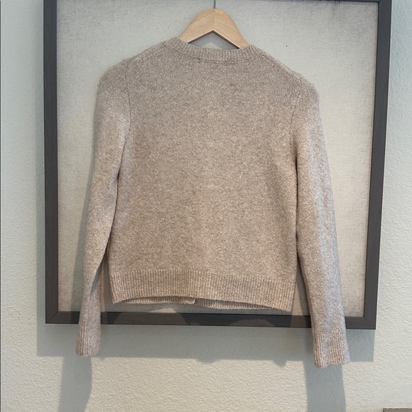 Madewell Patch-Pocket Cotton-Blend Cardigan in Heather Birch XS - Picture 3 of 4